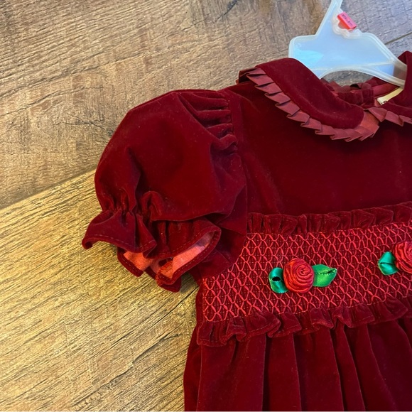 Vintage Baby Togs Smocked Jumpsuit
Romper Bubble Leg Collar Velour Girls 24M - Picture 8 of 15